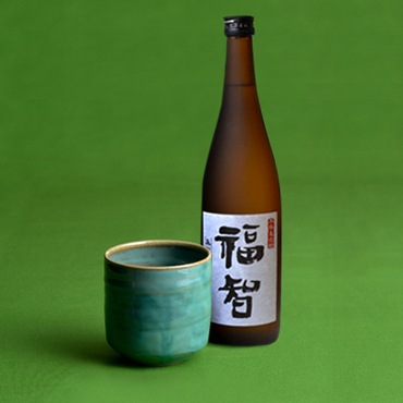 本格麦焼酎「福智」＆上野焼酎杯セット（緑／総緑）